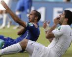 La Fifa separó del Mundial de Brasil a Luis Suárez por morder al italiano Giorgio Chiellini. FOTO EFE