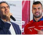 Federico Gutiérrez finalizó su mandato el pasado 31 de diciembre; Andrés Cadavid continúa en la nómina del Medellín. FOTOS Carlos Velásquez y Jaime Pérez