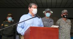 El ministro de Defensa, Carlos Holmes Trujillo, durante el anuncio. FOTO COLPRENSA