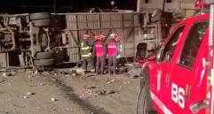 En el accidente del ‘narcobus’ murieron más de 20 personas. FOTO: Colprensa