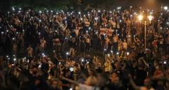 Cerca de 3.000 personas fueron detenidas en Minsk, Bielorrusia, en manifestaciones contra el resultado electoral. FOTO EFE