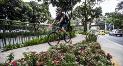 La bicicleta emite poco dióxido de carbono. La mayor parte de esa generación proviene de la alimentación del ciclista. Un medio sano de movilidad. FOTO Julio César Herrera