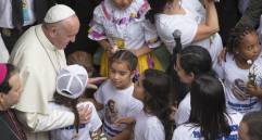 El Papa Francisco de visita en el hogar San José, en Boston. FOTO EDWIN BUSTAMANTE