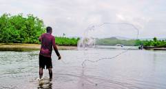 Sin turismo, la pesca refuerza su rol histórico en Tribugá; mientras que en Cajamarca, Cielo y su hija Ana María, lideran huertas comunales. FOTO Esteban Vanegas