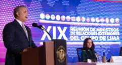 El presidente Iván Duque en la instalación de la reunión de cancilleres del Grupo de Lima. FOTO Colprensa