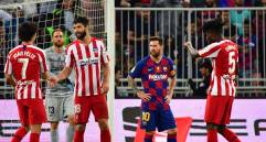 Messi tuvo un gran partido pero no logró evitar la reacción del Atlético. FOTO: AFP