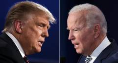 El demócrata Joe Biden y el presidente republicano Donald Trump se enfrentarán en el último debate presidencial en Nashville. FOTO: AFP