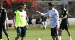 Felipe Luis es uno de los consentidos de Dunga en el sector defensivo. Las indicaciones antes del partido. FOTO AFP