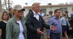 El presidente de Estados Unidos, Donald Trump, en San Juan, Puerto Rico, durante su visita de 2017. FOTO AFP