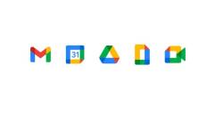 Gmail, Calendar, Drive, Documentos y Meet con sus nuevos logos. FOTO Cortesía Google Workspaces