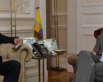 Enrique Peñalosa se reunió con el presidente Juan Manuel Santos en la Casa de Nariño. Posteriormente lo hizo con Germán Vargas Lleras y el director de la ANI, Luis Fernando Andrade FOTO cortesía