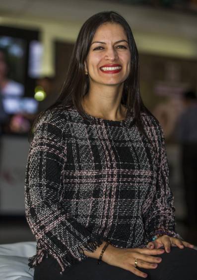María Fernanda Galeano renunció a su cargo para acompañar al candidato Santiago Gómez en su candidatura. FOTO JULIO CÉSAR HERRERA