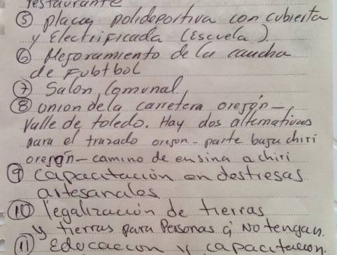 Orejón pide a negociadores de paz solución a sus necesidades