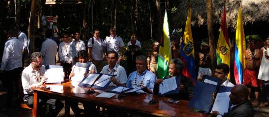 Este martes se desarrolló en Leticia la Cumbre por la Amazonía. FOTO: Richard Aguirre Fernández