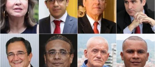 Los ocho miembros que, junto con el alcalde Daniel Quintero, conforman la junta directiva de EPM. FOTO: CORTESÍA