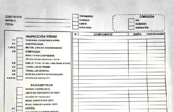 Esta es la planilla usada por los “coordinadores” en los puertos.