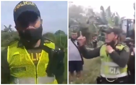 Imágenes del patrullero Ángel Zúñiga tomadas del video.