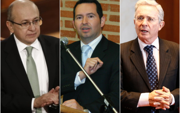Eduardo Montealegre, Jorge Perdomo y Álvaro Uribe. FOTOS COLPRENSA