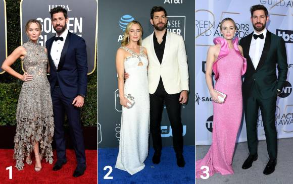 Emily Blunt y John Krasinski. FOTOS AFP Emily Blunt y John Krasinski. FOTOS AFP