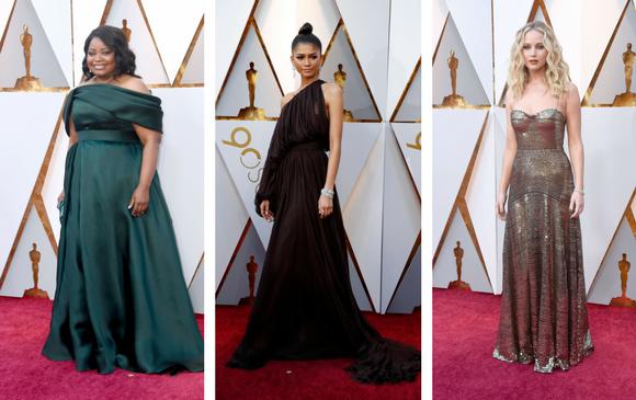 Octavia Spencer, Zendaya y Jennifer Lawrence. FOTOS AFP y Reuters Octavia Spencer, Zendaya y Jennifer Lawrence. FOTOS AFP y Reuters