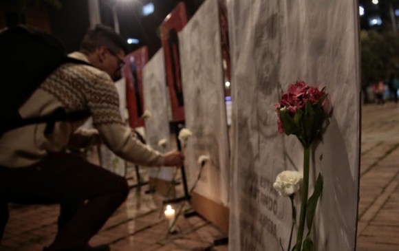 Manifestación de protesta por el asesinato de líderes sociales. FOTO COLPRENSA