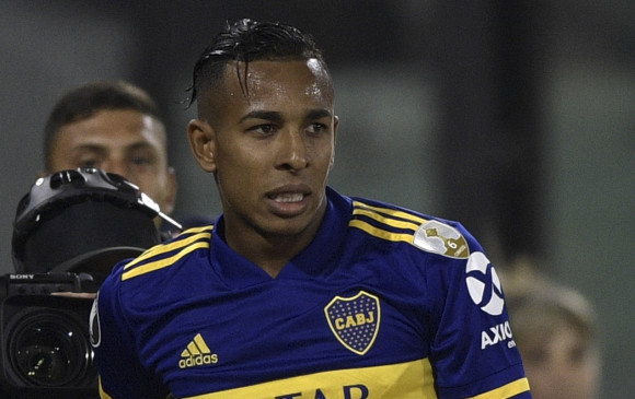 Sebastián Villa, jugador antioqueño de Boca Juniors de Argentina. FOTO AFP 