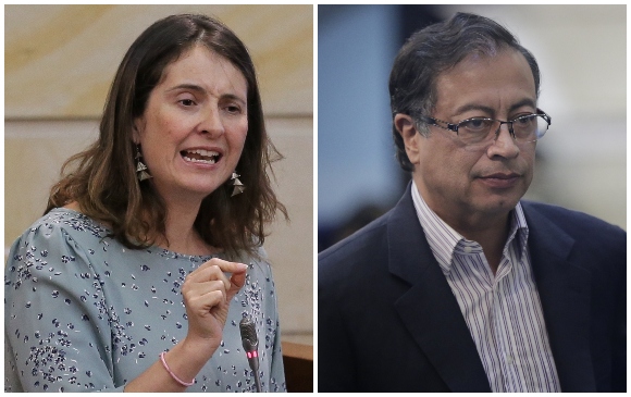 Paloma Valencia y Gustavo Petro se 'pelearon' por la Presidencia