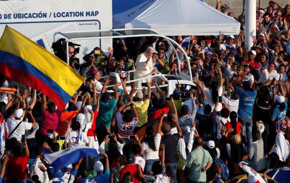 El papa Francisco encabezó la misa de cierre de la Jornada Mundial de la Juventud (JMJ), en Ciudad de Panamá. Foto: EFE.
