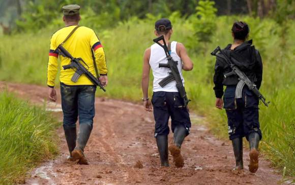 Disidentes de las Farc en Guaviare, aunque en el informe presentado a la ONU dice que fue en Venezuela. FOTO Archivo AFP Raúl arboleda