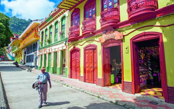 Las viviendas y edificaciones tradicionales que conserva el municipio son uno de los atractivos de Jericó, que hoy cuenta con políticas de turismo consolidadas y acordes a su oferta. FOTO Jaime Pérez