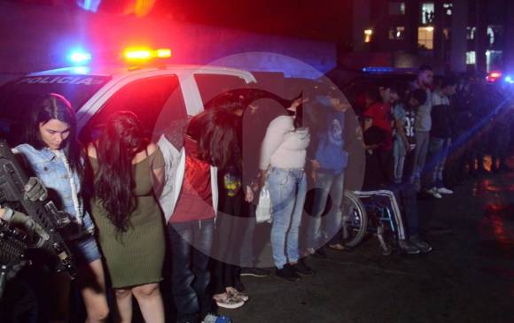 En el operativo cayeron 15 miembros de la banda La Imperial. FOTO CORTESÍA POLICÍA METROPOLITANA