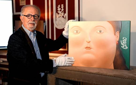 El pintor y escultor colombiano Fernando Botero, durante la presentación, el 9 de octubre en Madrid, de su libro “Las mujeres de Botero”, una edición numerada de 2.998 ejemplares firmados por el artista. Foto: EFE