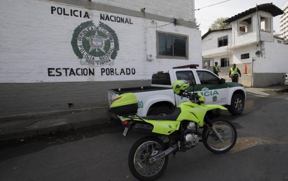 Estación de policía del barrio El Poblado. Foto: Donaldo Zuluaga Velilla