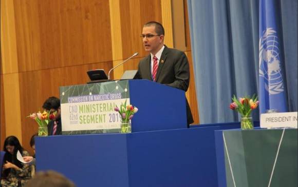 Jorge Arreaza, canciller de Venezuela. FOTO: Tomada de @CancilleriaVE
