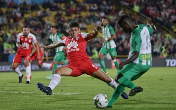 Nacional dominó el partido, pero Santa Fe fue más efectivo. FOTO COLPRENSA