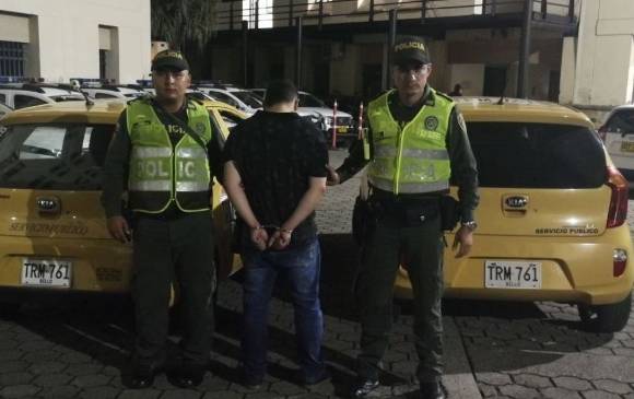 Juan David se encontró a su taxi gemelo y lo persiguió hasta el barrio Santa Anta. FOTO POLICÍA METROPOLITANA DEL VALLE DE ABURRÁ