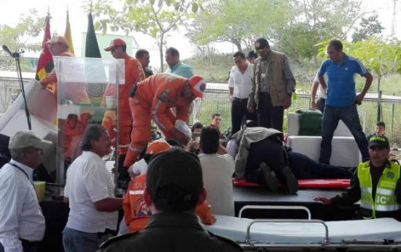 Germán Vargas Lleras se desplomó en pleno acto público. FOTO: COLPRENSA