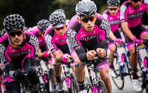 Sebastián Molano, corredor que demuestra que puede darle más alegrías al país, ahora en la élite del pedal. FOTO TEAM MANZANA