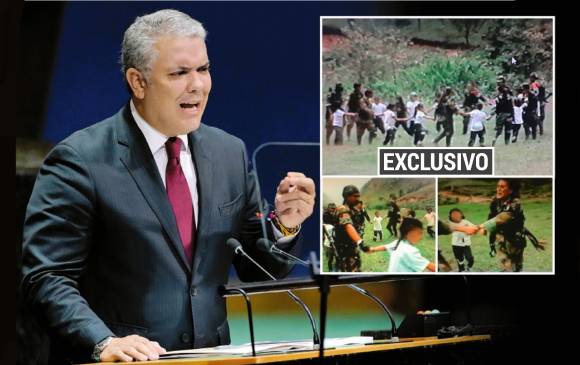 Esta es la foto del informe presentado por Duque que no es de Venezuela sino del Cauca. FOTO: Archivo EL COLOMBIANO