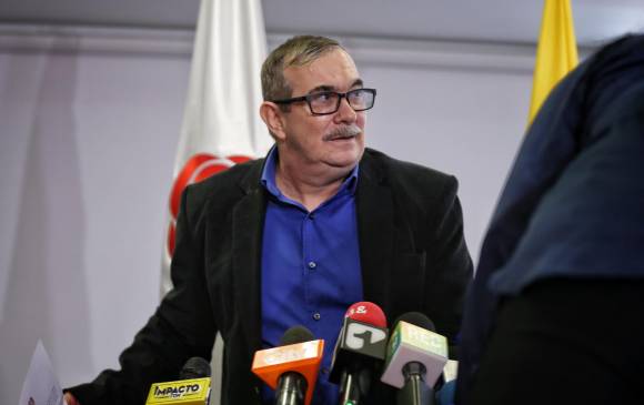 Rodrigo Londoño, “Timochenko”, es el presidente del partido Fuerza Alternativa Revolucionaria del Común, Farc. El plan para atentar contra su vida vendría de las disidencias. FOTO Colprensa
