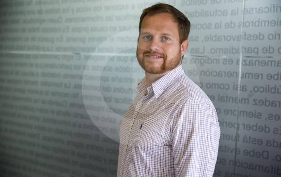 Camilo Sarasti Samper, nuevo gerente nacional de Domicilios.com, habló de los planes para 2018. FOTO Esteban vanegas