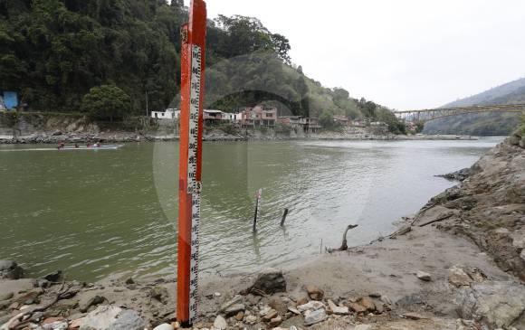 Nivel del río Cauca el pasado 6 de febrero a la altura de Puerto Valdivia. FOTO MANUEL SALDARRIAGA