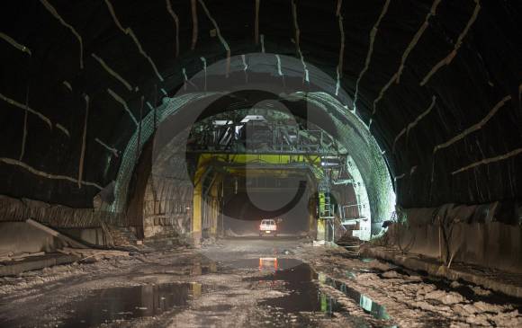 Obra de construcción del Túnel de La Línea. Foto: Esteban Vanegas