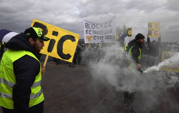 Nuevas protestas del movimiento “Chalecos amarillos” en Francia. Foto: AFP
