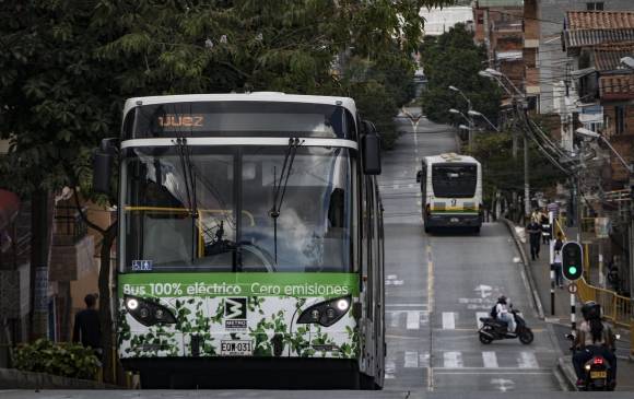 Actualmente, solo uno de estos vehículos hace parte del sistema. Entró en operación en abril de 2018. FOTO cortesía metroplús