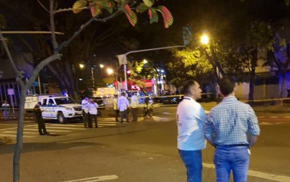 En este lugar se produjo la muerte del ciudadano de 52 años, cuando quiso defender a dos vÃctimas de un asalto. FOTO: cortesÃa de Guardianes Antioquia.