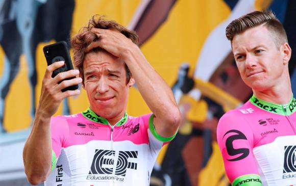 Entre los opcionados a ganar la edición 105 del Tour aparece Rigoberto Urán, quien ha comenzado muy bien y después de las tres primeras etapas tiene un puesto de lujo, décimo. FOTO EFE