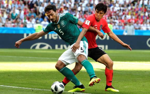 Mats Hummels, de verde, en el partido ante Corea del Sur. FOTO EFE Mats Hummels, de verde, en el partido ante Corea del Sur. FOTO EFE