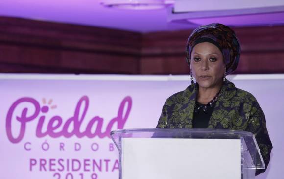 La exsenadora y excandidata presidencial Piedad Córdoba. Foto: Colprensa.