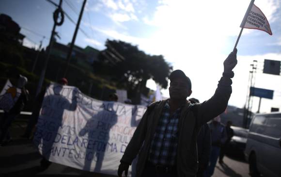 Protestas en Guatemala contra el presidente Jimmy Morales. FOTO: EFE